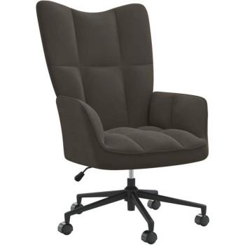 Stolica di Relax Velluto Grigio Scuro vitaXL