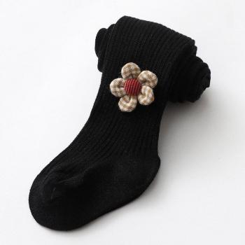 Chaussettes blanches pour bébé avec motif floral