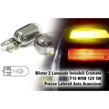 Blister Lampade T10 W5W 12V 5W Frecce Laterali Cromate