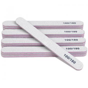 10pcs Grey Polishing Nail Files 100/180 for Nail Care