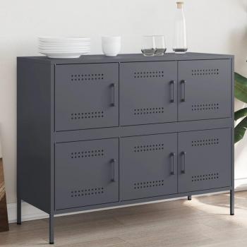Steel Sideboard 100.5x39x79 cm Anthracite vidaXL