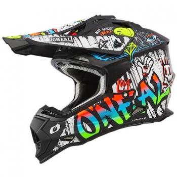 O'Neal Casco de Motocross 2SRS Rancid Negro-Multi