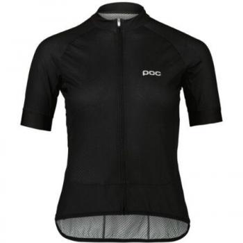 Maillot POC Essential Road Mujer Manga Corta Negro
