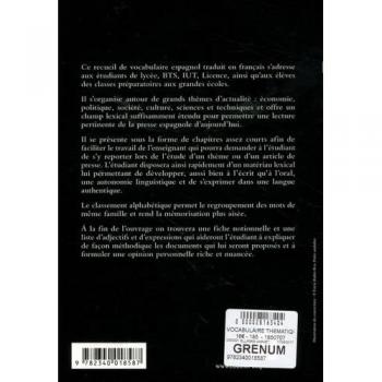 VOCABULAIRE THÉMATIQUE ESPAGNOL CONTEMPORAIN. 3E ÉDITION ACTUALISÉE
