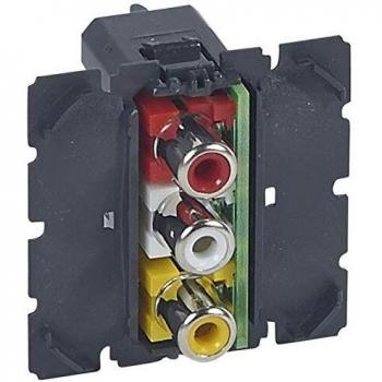 Adaptateur Audio/Video Triple RCA Legrand Céliane