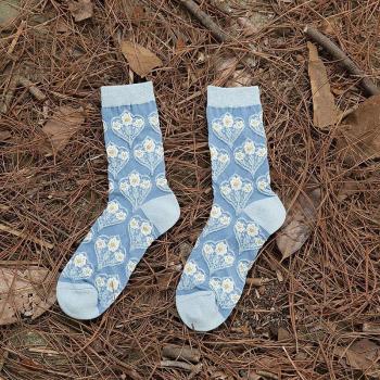 Medias Elegantes Azul Vintage Kawaii