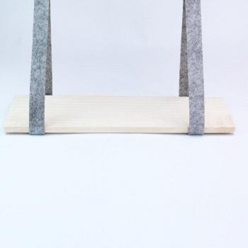 Vibrant Felt and Wood Shelving