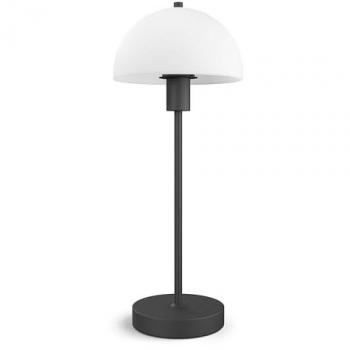 Vienda Lampa di Tavolo in Vetro Opalino Nero