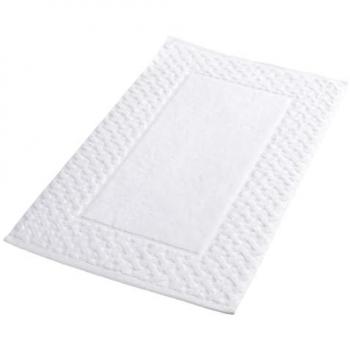 Christy Trellis Cotton Bamboo Invigorating Bath Mat, White