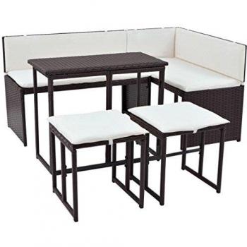 VidaXL Gartenmöbel 5-TLG. Poly Rattan Braun Lounge Set