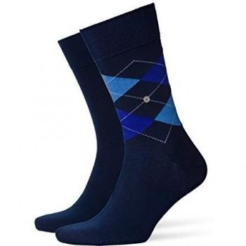 Burlington Everyday Mix 2-Pack, Calcetines para Hombre, Azul