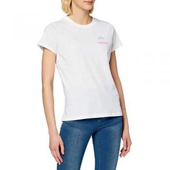 T-shirt Lee Regular à col rond, Blanc (Bright White LJ), M Femme