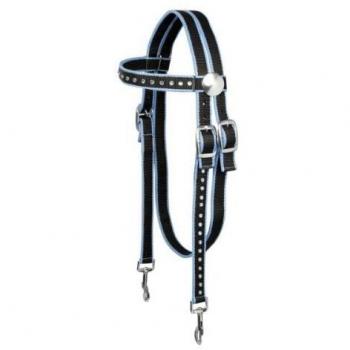 PFIFF Western Snaffle, Light Blue Shetty