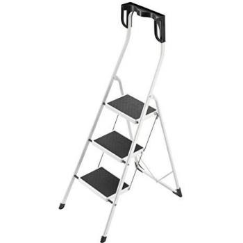 Escalera de 3 peldaños Hailo Safety Plus con barandilla