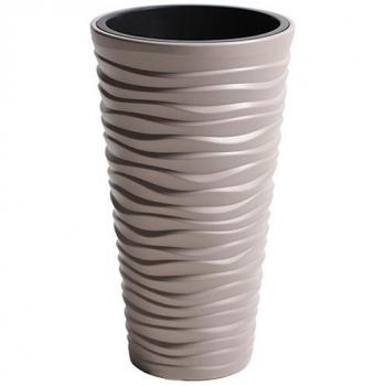 Pot de fleurs 40x75cm moka avec insert de 18L Prosperplast
