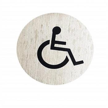Set di 2 Targhetta Adesiva in Metallo per Disabili