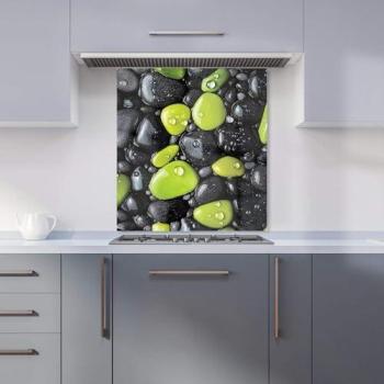 Warren Reed Designer Pebble Splashback – Lime & Charcoal, 600mm x 650mm