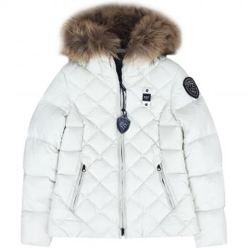 Giacca in Nylon Bianca per Bambina Blauer