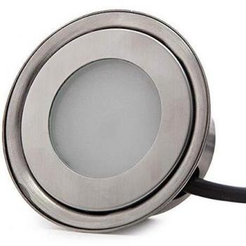Greenice | Foco LED Empotrar IP67 0,5W 50Lm 12VDC Cable 1M/Ector Macho 50.000H Valeria | Blanco Natural