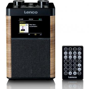 PDR‑060WD Lenco FM DAB Bluetooth Radio Nero Marrone