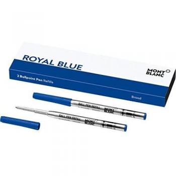Montblanc Royal Blue Ballpen Refills – 2 Stück – Großraum – Strichstärke B – 124491