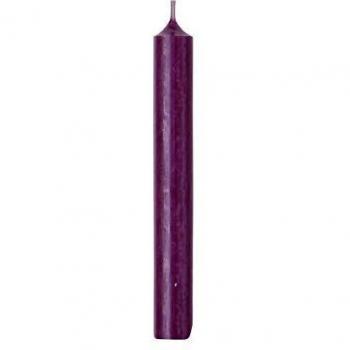 KERZENFARM HAHN Premium Stabkerze Aubergine 18 cm
