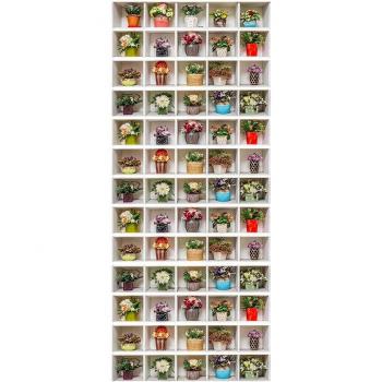 Papel Tapiz Floral Simple en PVC – 13 Pegatinas para Pared y Pasillo