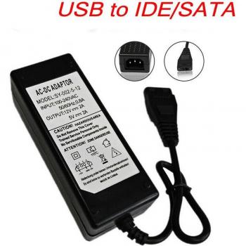 Adaptateur secteur USB 12V/5V 2.5A pour disques durs