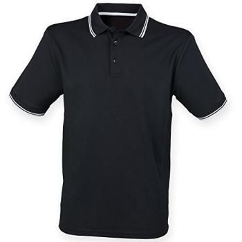 Henbury CoolPlus Performance Polo – Black (XL)