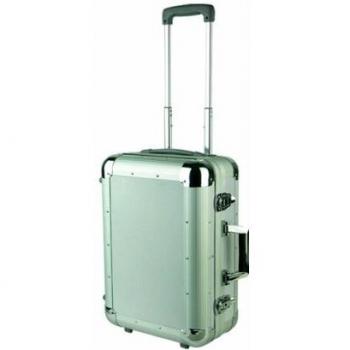 Viso STC2410P Rollkoffer aus Aluminium, Schaumstofffüllung, ausziehbarer Griffführung