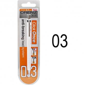 Pentel ORENZ Crayon Mécanique 0.2mm 0.3mm Pointe Métallique pour Croquis