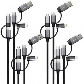 FlexiCharge 14 W : Transfert USB‑A/C à USB‑C, Micro‑USB & Lightning