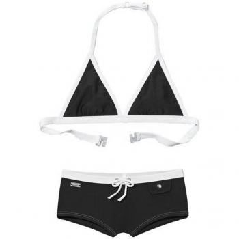 Buffalo Triangel-Bikini in Schwarz-Weiß