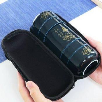 Portable Ceramic Tea Set with Travel Case