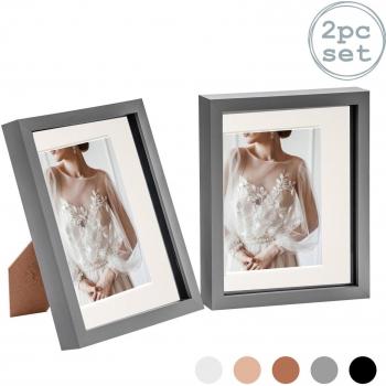 3D Picture Frame, 8 x 10 inches, Double Pack, Includes 5x7 Mount