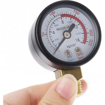 Medidor de presión de doble escala con latón 0-220 PSI/KPa