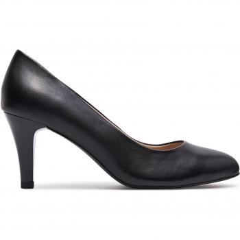 Caprice Deco Nera, Cuoio, Tacco Texano, 39