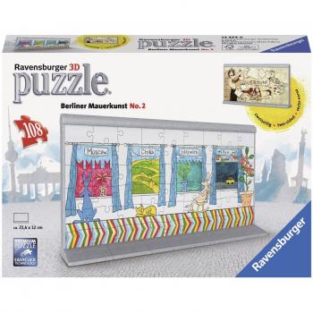 Berliner Mauerkunst – 3D-Puzzle Nr. 2, 108 Puzzleteile (Ravensburger 12574)