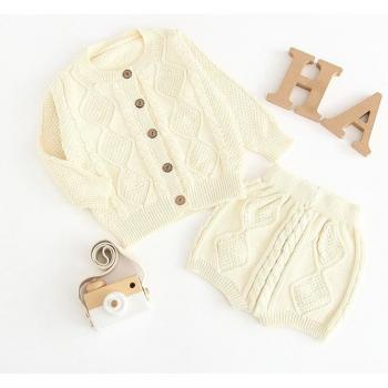 MILANCEL: Conjunto de Algodón para Bebés con Cárdigan y Shorts
