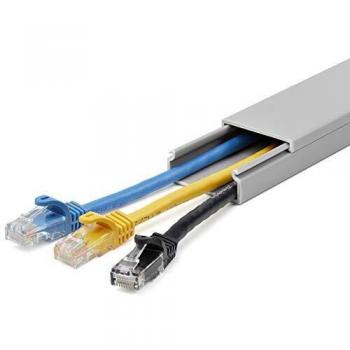 Canaleta de Aluminio y PVC con Tapa, 38 mm × 16 mm, 2 m – 30 Cables – UL