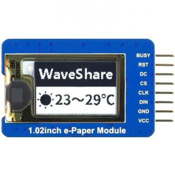 Waveshare 1.02 Inch Partial Refresh E-Paper Module for Raspberry Pi