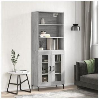 Wohnträume Sonoma Sideboard – Grau, 69,5 × 34 × 180 cm