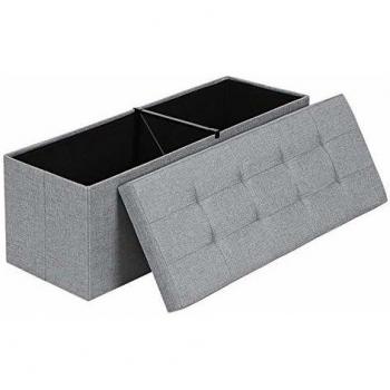 Stackable 43‑inch Storage Bench & Ottoman