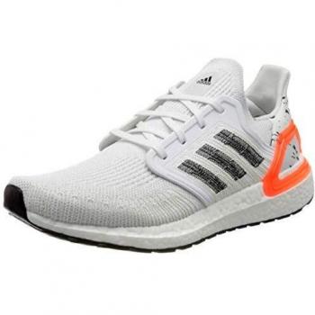 Adidas UltraBoost 20 Uomo – Running Shoes (Ftwr White/Core Black/Signal Coral) – Taglia 40 2/3 EU