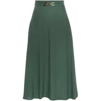 Khaki Midirock für Damen von LASCANA, Gr. 34