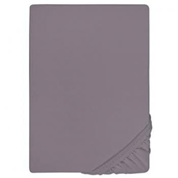 Drap-housse jersey Biberna 90-200 x 200-220 cm, taupe