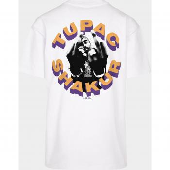 2Pac Oversize tričko s potiskem bílá