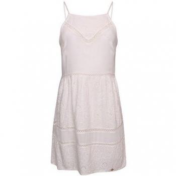 Superdry Lilah Schiffchen Modekluges Kleid – Weiß (16)