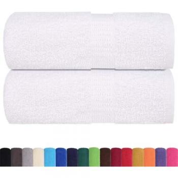 Serviettes de toilette 2 pcs blanches 30x30 cm 360 g/m² 100% coton
