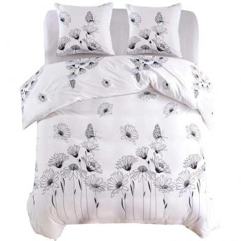 Set di copripiumini vitaXL 200x200 con motivo floreale